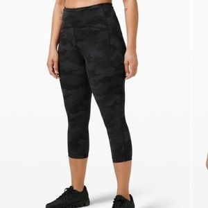 Lululemon Swift Speed High-Rise Crop 21" Heritage 365 Camo Deep Coal Multi